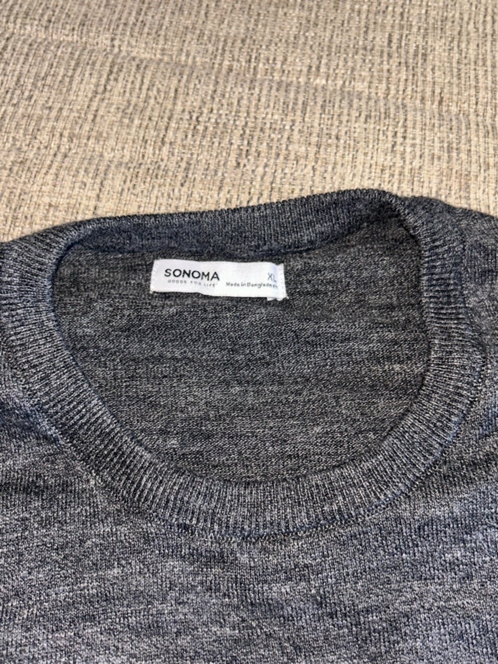 Sonoma Charcoal Gray Crewneck Sweater - Picture 4 of 5